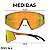 Óculos de sol esportivo HB Ion Burnt Honey Orange espelhado - Imagem 5