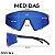 Óculos de sol esportivo HB Ion Cobalt Blue espelhado - Imagem 5