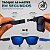 Óculos de sol HB Happy M Black Carbon espelhado + Haste Blue - Imagem 4