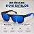 Óculos de sol HB Happy M Black Carbon espelhado + Haste Blue - Imagem 3