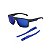 Óculos de sol HB Happy M Black Carbon espelhado + Haste Blue - Imagem 1