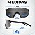 Óculos de sol esportivo HB Flare Matte Black Nickel Gray - Imagem 5