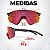 Óculos de sol esportivo HB Flare Matte Black Red espelhado - Imagem 5