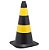 Cone de Sinalização em PVC 75 Cm – Preto Amarelo - Imagem 1