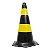 Cone de Sinalização em PVC 50 Cm – Preto e Amarelo - Imagem 5