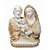 Busto Sagrada Família com perolas 17cm - Dourada e Branco - Imagem 1