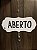 Placa madeira ABERTO/FECHADO preto e branco - Imagem 1