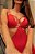 VESTIDO DECOTE CRUZADO VERMELHO - Imagem 5