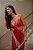 VESTIDO DECOTE CRUZADO VERMELHO - Imagem 1