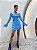VESTIDO CURTO TEXTURA AZUL - Imagem 1