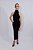VESTIDO MIDI GOLA ALTA PRETO - Imagem 3