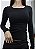 BLUSA FEMININA MANGAS LONGAS PRETA - Imagem 1