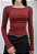 BLUSA FEMININA MANGAS LONGAS VERMELHA - Imagem 4