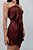 VESTIDO CURTO TOQUE DE SEDA MARROM - Imagem 4