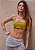 TOP EM COURO LEGITMO AMARELO - Imagem 1