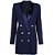 Blazer Dress Lapela de Cetim Azul - Imagem 1