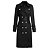 Trench Coat Preto Botões Dourado - Imagem 1