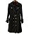 Trench Coat Preto Botões Dourado - Imagem 6