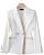 Blazer Alfaiataria Branco com detalhes em marrom - Imagem 1