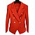 Blazer Texturizado Dupla Abotoadura Vermelho - Imagem 3