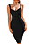 Vestido Bandagem Midi Preto - Imagem 1