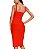Vestido Bandagem midi vermelho - Imagem 2