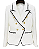 Blazer dupla abotoadura de tweed branco - Imagem 1