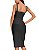 Vestido Bandagem Midi Preto - Imagem 2