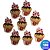 Kit 100 Unidades Cartão Mãe - Cupcake Estrela - Imagem 1