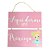 Duo Placa de MDF - Aqui Dorme uma Princesa (10cmx20cm) - Imagem 1