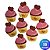 Kit 50 Unidades Cartão Mãe - Cupcake Coração  - Kit 50 Unidades Cartão Mãe - Cupcake Coração - Imagem 1