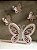 Composição Borboleta Luminosa com Strass e trio de borboletas mini - Imagem 2