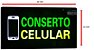 PAINEL DE LED SIGN LETREIRO LUMINOSO ESCRITO CONSERTO CELULAR 42cm X 23cm BIVOLT - Imagem 2