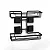 Porta Shampoo Dupla Retangular Piatina 3m Black - Imagem 1