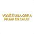 Espelho "Você é uma obra prima de Deus!" - Acrílico Dourado - Imagem 2