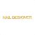 Espelho Decorativo "Nail Designer" 50cm - Acrílico Dourado - Imagem 2