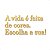 Espelho "A vida é feita de cores. Escolha a sua!" - Dourado - Imagem 2