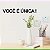 Placa Decorativa "Você é única!"- Acrílico Alto Brilho Preto - Imagem 1