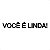 Placa decorativa "Você é linda!" 50cm - Acrílico Preto - Imagem 2
