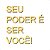 Espelho Decorativo "Seu poder é ser você!"- Acrílico Dourado - Imagem 2