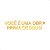 Espelho "Você é uma obra prima de Deus!" M - Acríl Dourado - Imagem 2