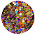 Glitter Flocado Coração Mix Colors - Imagem 1