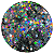 Glitter Estrelas Prata Holográfico - Imagem 1