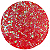 Glitter Flocado Laranja Flame Holográfico - Imagem 1