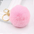 Chaveiro Pompom Pelúcia Rosa Claro - Imagem 1