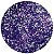 Glitter Flocado Roxo Iris Holo - Imagem 1