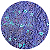 Glitter Coração Vazado Roxo - Imagem 1