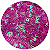 Glitter Coração Vazado Rosa - Imagem 1