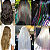 Cabelo Mechas Sintético Holografico Branco Fruta Cor - Imagem 2