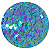 Glitter Coracão Azul Holográfico - Imagem 1